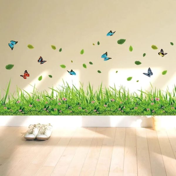 3D GREEN GRASS STICKER (SINGLE (1.65 * 4.5 FEET)